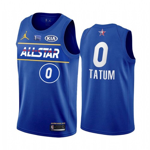 Men's 2021 All-Star #0 Jayson Tatum Blue NBA Eastern Conference Stitched Jersey